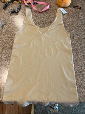 J. Crew Scoop Neck Tank Top in Light Beige